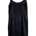Abercrombie & Fitch Satin Side Slit Midi Dress Women's Small Black LBD Cocktail Photo 1