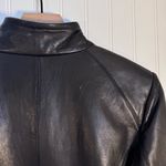 Siena 100% Leather Black Jacket Full Zip High Neck Lined Women’s Size Medium Photo 7