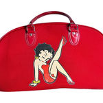 Betty Boop  Red‎ Y2K Satchel Duffel Overnight Canvas Bag for Travel Vacation Photo 0