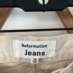Reformation Cynthia High Rise Long Beige Straight-Leg Jeans Size 25 Photo 2