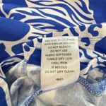 IBKUL Icefil Bianca Navy Animal Print Short Sleeve Sun Shirt LARGE Blue Photo 10