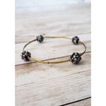 Vintage Bracelet / Bangle Ball Design Bangle Statement Bracelet Gold Photo 1