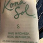 Kona Sol Women's Navy Crochet Nude Liner High Neck One Piece Swimsuit Size S NWT Photo 7