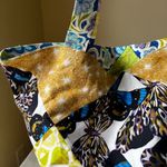 Handmade Patchwork Tote Bag Colorful Quilted Cotton Market Bag Boho Eco Photo 2