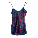 Victoria's Secret Victoria’s Secret Y2K Blue Purple Floral Nightie Size M Slip Gold Label Satin Photo 4