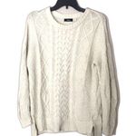 BDG cream colored cable knit elbow patch sweater size medium boho chic cozy cute Photo 1