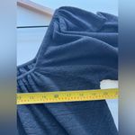 Free People  beach maxi dress black baloon sleeve Elegant textured Linen blend L Photo 3