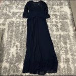 La Femme  Ruched Twist Front Column Gown Dress 10 Photo 8