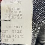 Vintage 90s All That Jazz Floral Metallic Knit Mini Dress Boatneck Silver XS Photo 7