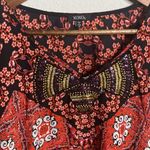 XOXO Junior’s Red Flowy Mixed Print Batwing Blouse Size Medium Photo 2