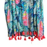 Lilly Pulitzer Roxi Sparkling Blue Hey Bay Bay Sailboat Tassel Dress. Size Med Photo 8