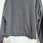 Zella Gray Quilted Oversized Crewneck Sweater Sz ZL Photo 3