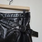 Ksubi Womens Leather Rap Skirt Size 27 Asymmetric Lamb Leather Black EUC Photo 2