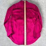 Equipment Tabitha Simmons x  Pink Satin Star Print Button Down Shirt Blouse Sz XS Photo 6