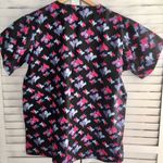 Hearts Scrub Top, Medium Black Photo 1