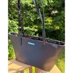 Betsey Johnson Black Tote Bag With Floral Interior NWT Photo 1