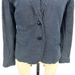 J.Crew Indigo Dot Schoolboy Blazer Navy Blue Polka Dot Size 4 Photo 4