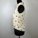 Japna  Novelty Watermelon Printed Tie Front Collared Tank Sz Small Photo 4