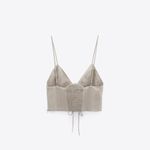 ZARA  | Linen Blend Crop Top Photo 6