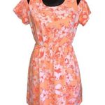 Joe Boxer Floral Open Shoulder Dress, Orange, White, Medium Photo 0