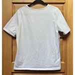 Denim & Co D & Co () Med Red White Patriotic USA Star Stripes Top Tee Shirt Photo 1