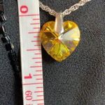 Swarovski Crystal AB Heart Pendant on Silver Chain Necklace Photo 13