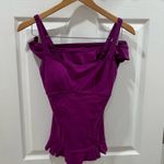 Profile by Gottex‎ Tankini Bikini Swimsuit size 10 in rich berry color Purple Photo 4