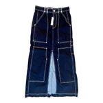 Pilcro  Carpenter Front-Slit Maxi Skirt size 6 sold out -Anthropology dark denim Photo 6