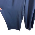 Eliza J  Wide Leg Jumpsuit Size 16 Navy Blue‎ V-Neck Tie Waist Evening Formal Photo 3