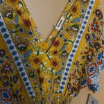 Kindred NWT  Anthropologie yellow gold floral maxi dress small Photo 5