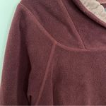 prAna  Twisty maroon velvet fleece pullover sweatshirt Photo 5