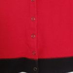 Liz Claiborne Crazy Horse (by ) Women’s Small Red & Blck Snap Button Cardigan EUC Photo 1