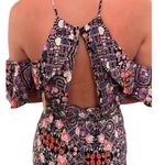 Jaase Magenta Mornings Women’s Size Small Floral Jumpsuit •Leg Slits Relaxed Fit Photo 3