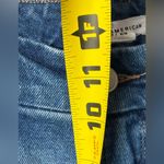 Good American Good Boy Jeans Straight Leg High Rise Split Hem Indigo Size 8/29 Photo 2