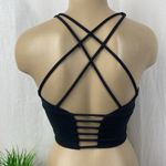 Savvi Black Strappy Back Cropped Athletic Sport Bra Top NEW M Size M Photo 3