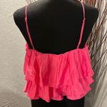 DO+BE 🍒 PINK ASYMMETRICAL RUFFLE TANK SIZE MEDIUM🍒 Photo 2