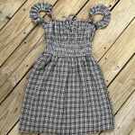 WAYF Black And White Gingham Fit & Flare Mini Dress Size XS Photo 0
