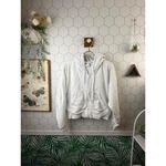 TNA by Aritizia White Terry Fleece Boyfriend Zip Hoodie Photo 1