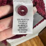 Simply Vera Wang Cardigan Women XL Red Maroon NWT Button Up Long Sleeve Sparkle Photo 5