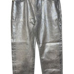 Lucky Brand Lucky‎ Brand Women's Jeans 90s Loose High Rise Metallic Crop Shiny Silver 4/27 Photo 0