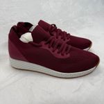 J/Slides Urban Sport Sneakers Knit Maroon Lace Up Comfort Shoes Size 7 Red Photo 3