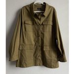 Lane Bryant Women’s Dobby Belted Jacket Size 20 Pockets Utility Stretch(No Belt) Photo 15