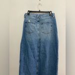 Good American boho wester cowgirl Light Blue denim Maxi Skirt Photo 4