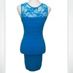NEW Blue Seamless Buttery Soft Textured Lace Sleeveless Dress — Party Club Size undefined Photo 7