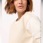 Evereve  Faux Leather crewneck sweatshirt m Photo 1