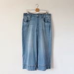 Chico's  Wide Leg Pull On Ankle Crop High Rise Jeans Size 14 Photo 1