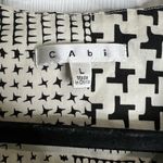 CAbi  Coupe Bomber Jacket Black and Ivory Patchwork Design - Size Large Photo 3