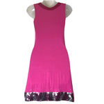 EXPRESS Y2K  Sequin Trim Sleeveless Square Neck Mini Dress XS Pink Silver Cocktail Party  Photo 3