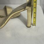 Calvin Klein  Shiny Gold Women's Size 9.5 Ankle Strap Sandals 4” Heel Photo 6