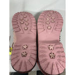 Womans Chunky Ankle Boots Pink Us 11 Eu 42 Front Zip Embellished Photo 6